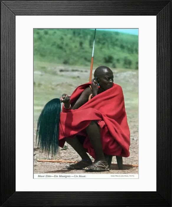 Framed Print : Africa - Masai Elder Framed Print : Africa - Masai Elder