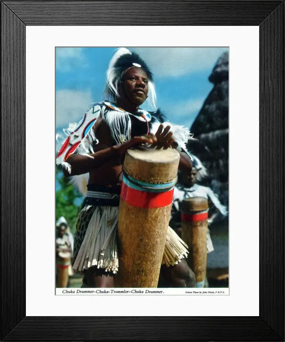 Framed Print : Africa - Chuka Drummer, Kenya - Performing Framed Print : Africa - Chuka Drummer, Kenya - Performing