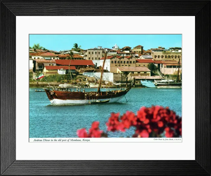Framed Print : Africa - Arabian Dhow - Old Port - Mombasa, Kenya Framed Print : Africa - Arabian Dhow - Old Port - Mombasa, Kenya