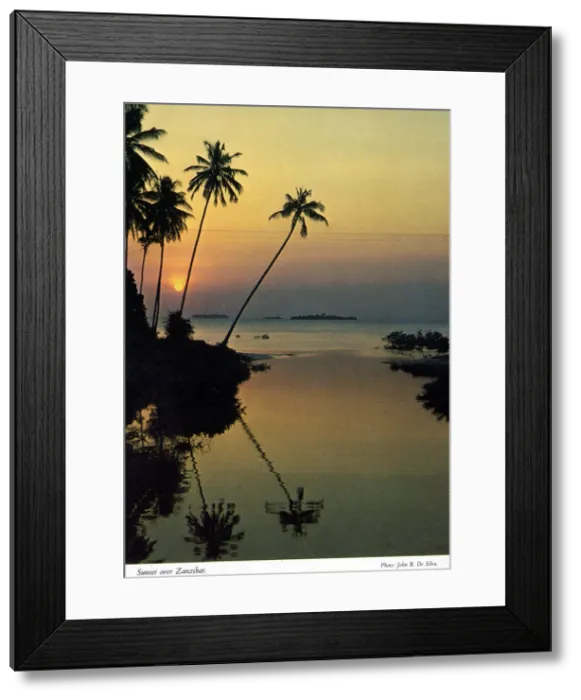 Framed Print : Africa - Sunset over Zanzibar Framed Print : Africa - Sunset over Zanzibar