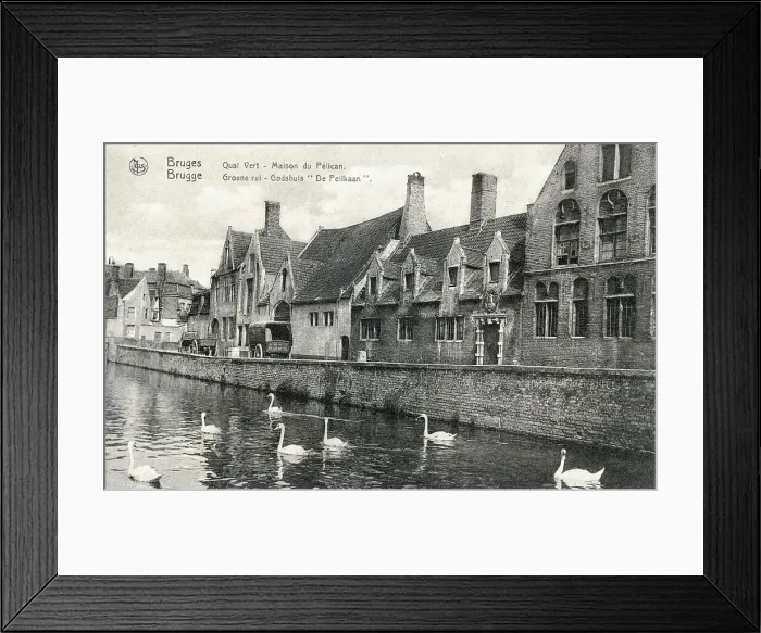 Framed Print : Maison du Pelican (Almshouse), Bruges, Belgium Framed Print : Maison du Pelican (Almshouse), Bruges, Belgium