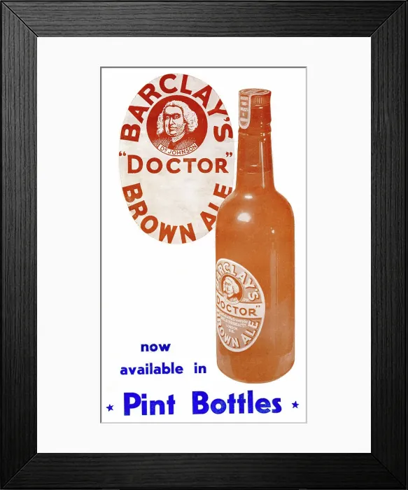 Framed Print : Barclay's Doctor Brown Ale advert Framed Print : Barclay's Doctor Brown Ale advert