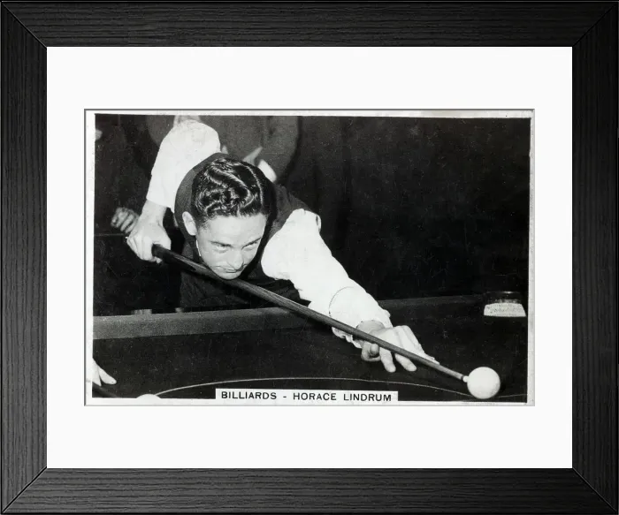 Framed Print : Horace Lindrum, Billiards Framed Print : Horace Lindrum, Billiards