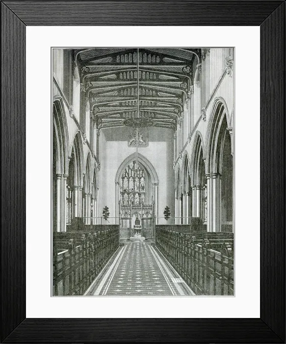 Framed Print : Interior of St Giles Church, Cripplegate, London Framed Print : Interior of St Giles Church, Cripplegate, London