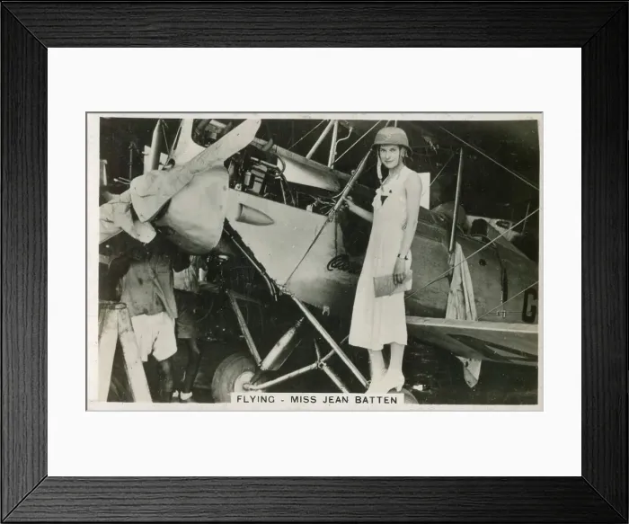 Framed Print : Jean Batten, pilot flying solo England to Australia Framed Print : Jean Batten, pilot flying solo England to Australia