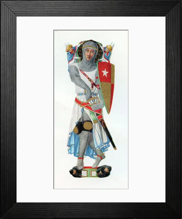 Framed Print : Sir Robert de Setvans in Chartham Church, Kent Framed Print : Sir Robert de Setvans in Chartham Church, Kent
