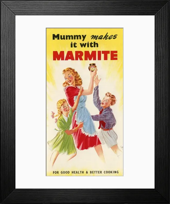 Framed Print : Mummy makes it with Marmite - publicity recipe Framed Print : Mummy makes it with Marmite - publicity recipe