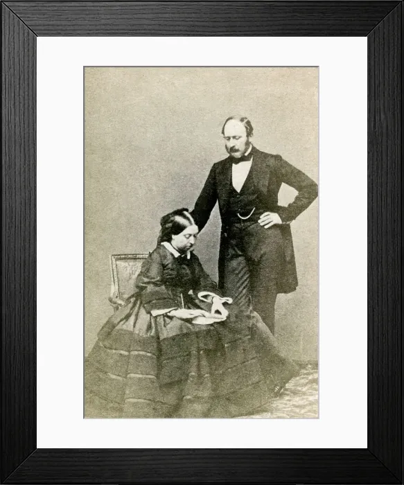 Framed Print : Queen Victoria and Prince Albert carte de visite
