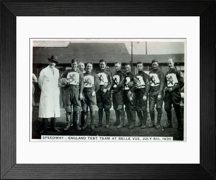 Framed Print : Speedway England Test Team at Belle Vue Framed Print : Speedway England Test Team at Belle Vue