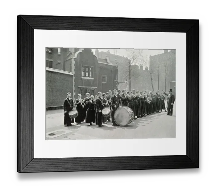 Framed Print : The Band of the Hall-Play, Christ's Hospital, London Framed Print : The Band of the Hall-Play, Christ's Hospital, London