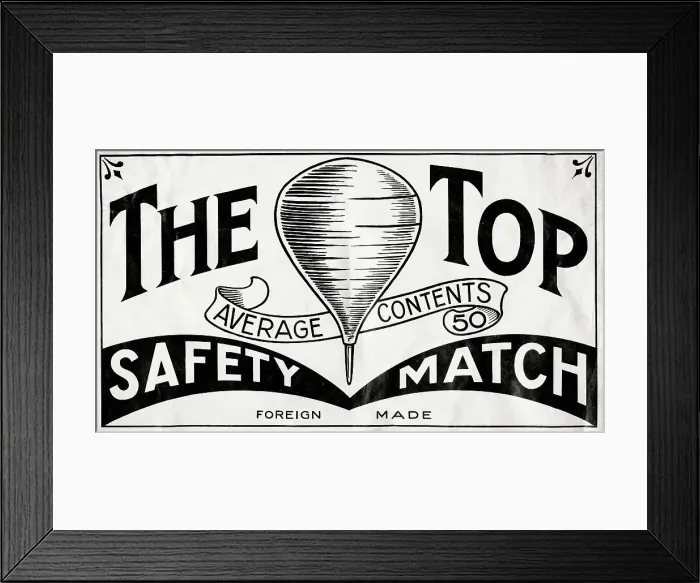 Framed Print : The Spinning Top Safety Matches Framed Print : The Spinning Top Safety Matches