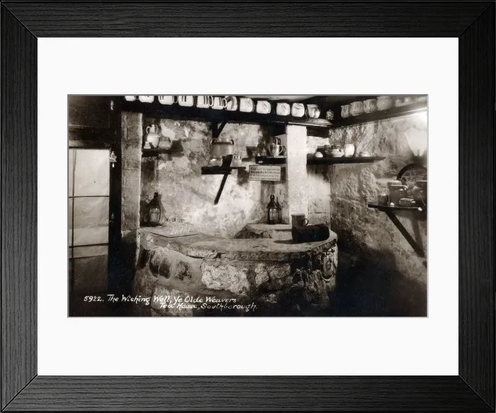 Framed Print : Wishing Well, Ye Olde Weavers Tea House, Southborough, Kent Framed Print : Wishing Well, Ye Olde Weavers Tea House, Southborough, Kent