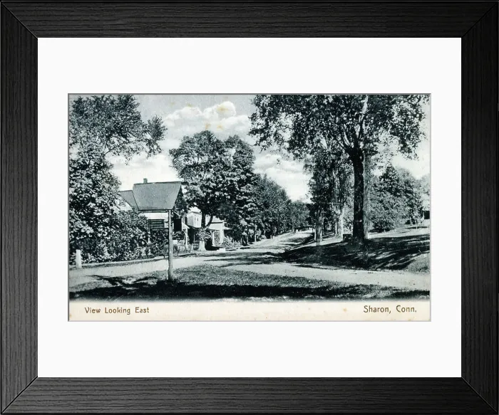 Framed Print : Sharon, Connecticut, USA - Tree-lined Avenue looking east Framed Print : Sharon, Connecticut, USA - Tree-lined Avenue looking east