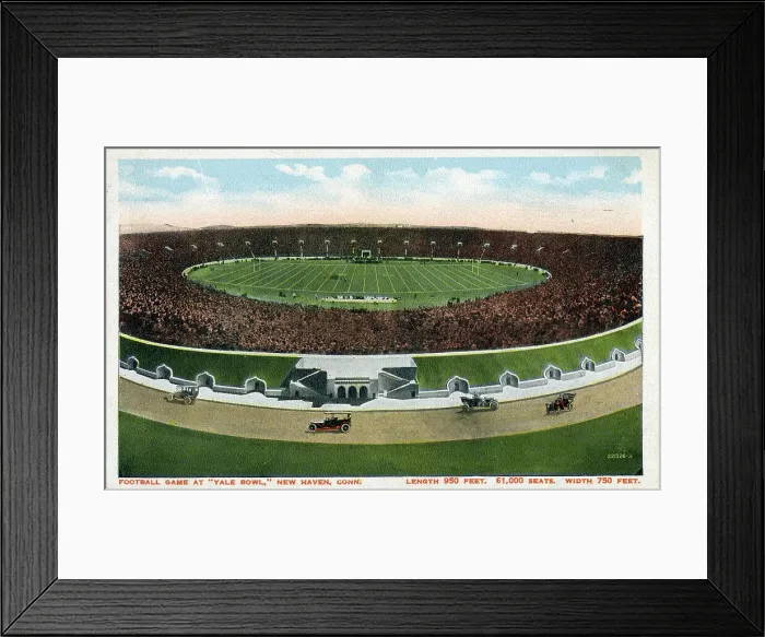 Framed Print : Football Game at Yale Bowl - New Haven, Connecticut, USA Framed Print : Football Game at Yale Bowl - New Haven, Connecticut, USA