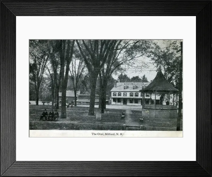 Framed Print : The Oval, Hotel Howison, Bandstand, Milford, New Hampshire Framed Print : The Oval, Hotel Howison, Bandstand, Milford, New Hampshire