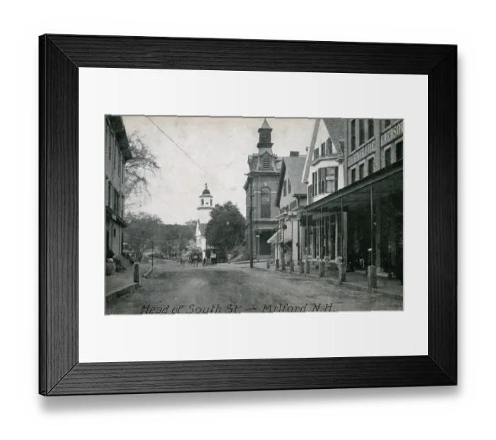 Framed Print : Head of South Street, Milford, New Hampshire, USA