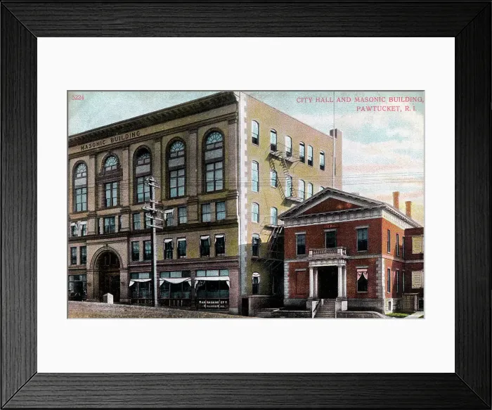 Framed Print : City Hall and Masonic Building, Pawtucket, Rhode Island, USA Framed Print : City Hall and Masonic Building, Pawtucket, Rhode Island, USA