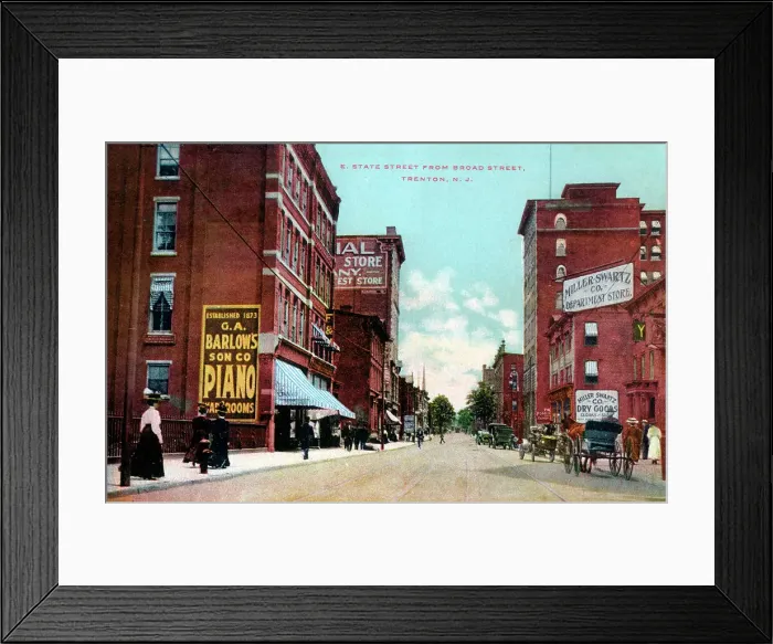 Framed Print : East State Street from Broad Street, Trenton, New Jersey Framed Print : East State Street from Broad Street, Trenton, New Jersey