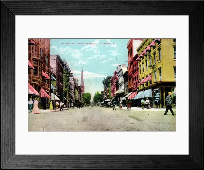 Framed Print : Warren Street from State Street, Trenton, New Jersey, USA Framed Print : Warren Street from State Street, Trenton, New Jersey, USA