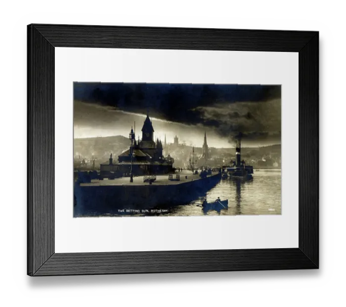 Framed Print : Sun setting over Rothesay, Isle of Bute, Scotland Framed Print : Sun setting over Rothesay, Isle of Bute, Scotland
