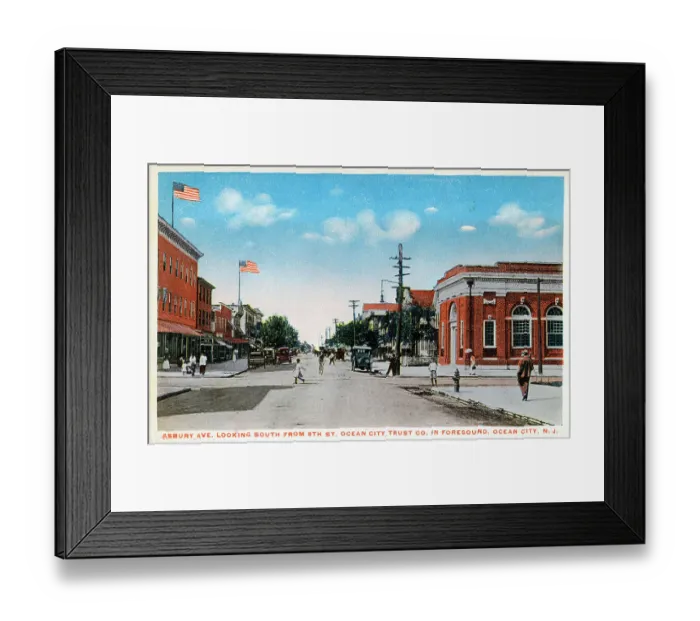 Framed Print : Asbury Avenue looking south from 8th Street, Ocean City Framed Print : Asbury Avenue looking south from 8th Street, Ocean City