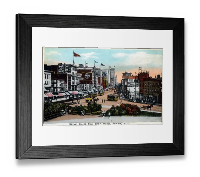 Framed Print : Market Street from Court House, Newark, New Jersey, USA Framed Print : Market Street from Court House, Newark, New Jersey, USA