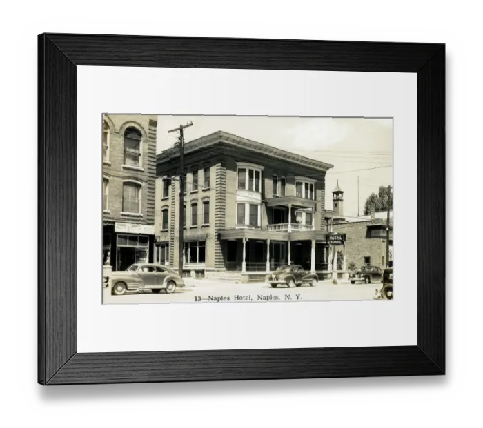 Framed Print : Naples Hotel, Naples, Ontario County, NY State, USA Framed Print : Naples Hotel, Naples, Ontario County, NY State, USA