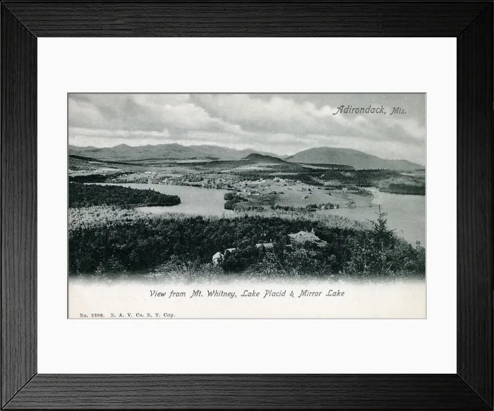 Framed Print : Lake Placid and Mirror Lake, Adirondack Mountains, NY State Framed Print : Lake Placid and Mirror Lake, Adirondack Mountains, NY State