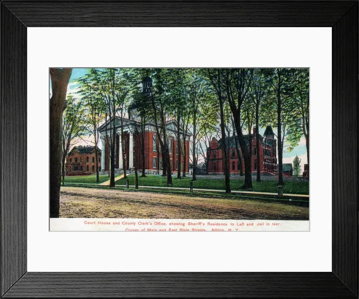 Framed Print : Court House and County Clerk's Office, Albion, NY State, USA Framed Print : Court House and County Clerk's Office, Albion, NY State, USA