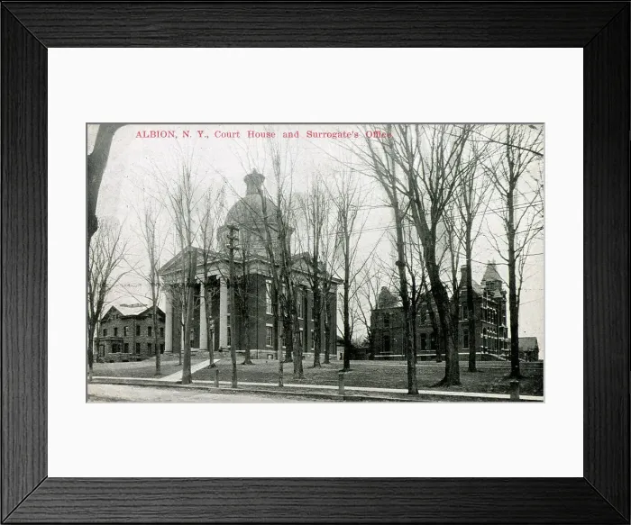 Framed Print : Court House and Surrogate's Office, Albion, NY State, USA Framed Print : Court House and Surrogate's Office, Albion, NY State, USA