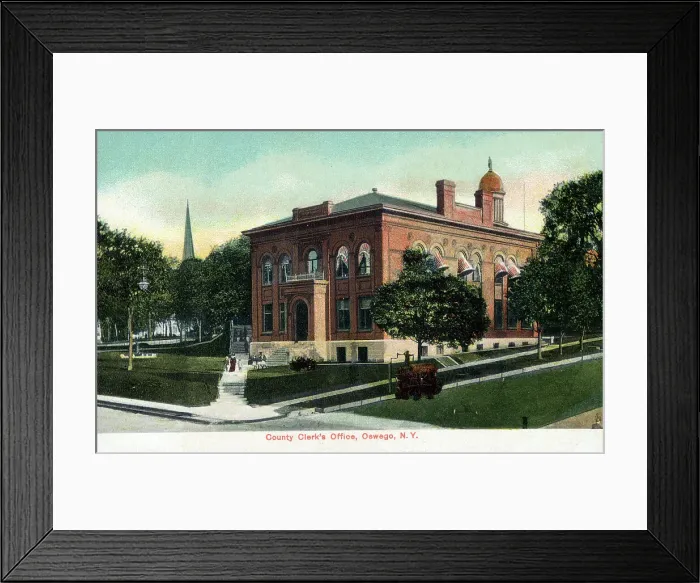 Framed Print : County Clerk's Office, Oswego, NY State, USA Framed Print : County Clerk's Office, Oswego, NY State, USA