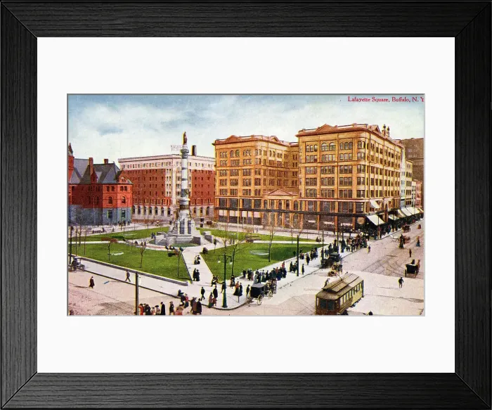 Framed Print : Lafayette Square, Buffalo, NY State, USA Framed Print : Lafayette Square, Buffalo, NY State, USA