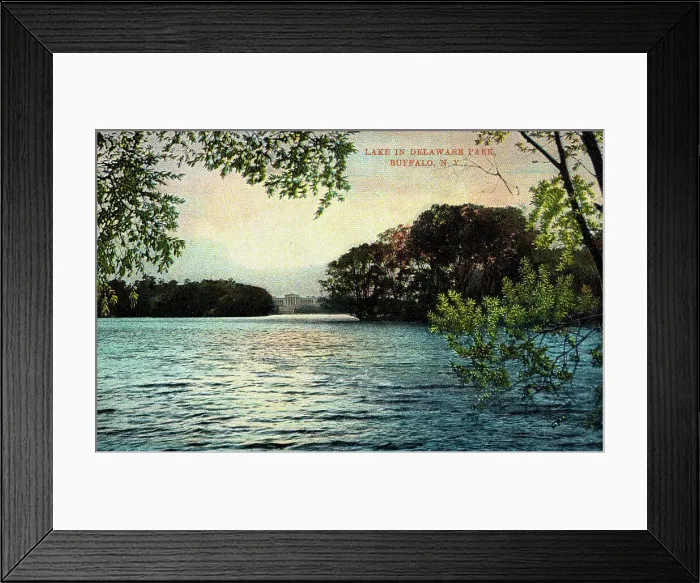 Framed Print : Lake in Delaware Park, Buffalo, NY State, USA Framed Print : Lake in Delaware Park, Buffalo, NY State, USA