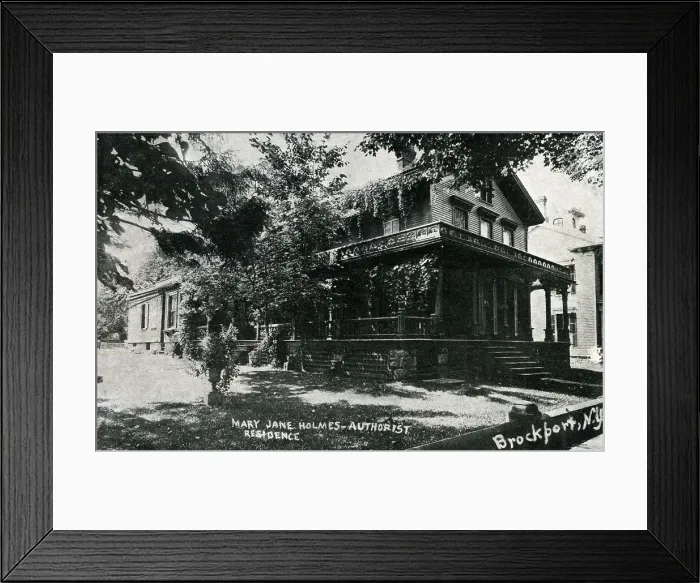 Framed Print : Residence of Mary Jane Holmes, Brockport, Rochester, NY, USA Framed Print : Residence of Mary Jane Holmes, Brockport, Rochester, NY, USA