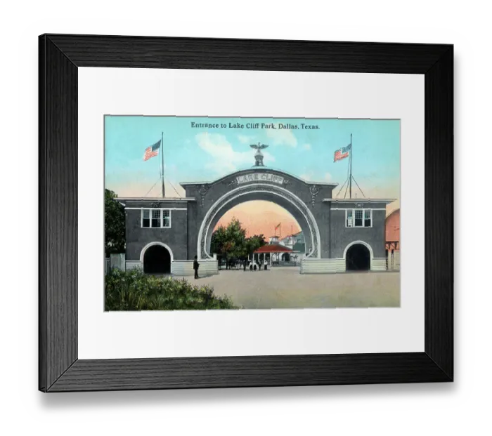 Framed Print : Dallas, Texas, USA - Entrance to Lake Cliff Park Framed Print : Dallas, Texas, USA - Entrance to Lake Cliff Park