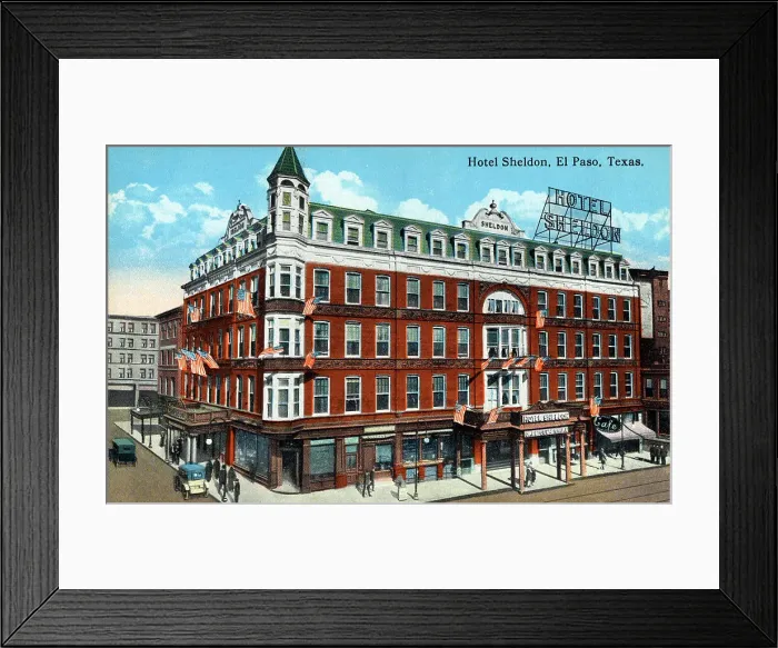 Framed Print : El Paso, Texas, USA - Hotel Sheldon (exterior) Framed Print : El Paso, Texas, USA - Hotel Sheldon (exterior)