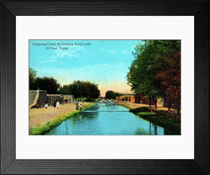 Framed Print : Irrigating Canal - El Paso, Texas, USA Framed Print : Irrigating Canal - El Paso, Texas, USA