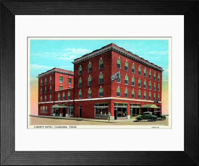 Framed Print : Liberty Hotel, Cleburne, Texas, USA Framed Print : Liberty Hotel, Cleburne, Texas, USA