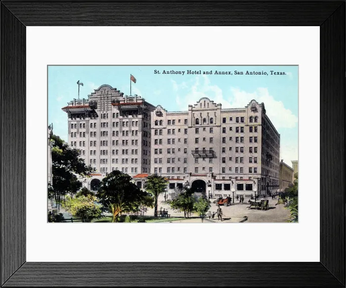 Framed Print : St. Anthony Hotel and Annex, San Antonio, Texas, USA Framed Print : St. Anthony Hotel and Annex, San Antonio, Texas, USA