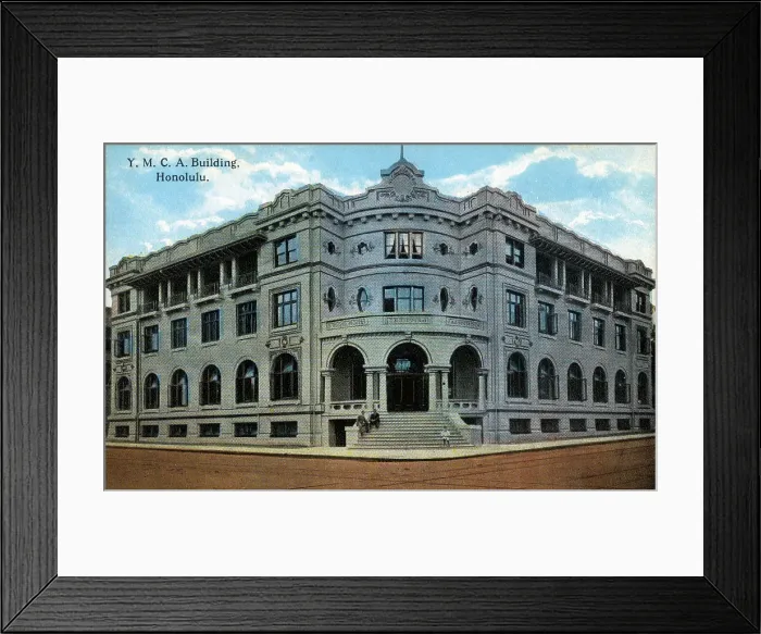 Framed Print : Hawaii, USA - Y. M. C. A. Building, Alaska, Street, Honolulu Framed Print : Hawaii, USA - Y. M. C. A. Building, Alaska, Street, Honolulu