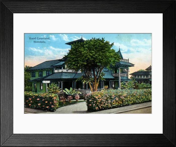 Framed Print : Hawaii, USA - Hotel Courtland, Honolulu Framed Print : Hawaii, USA - Hotel Courtland, Honolulu