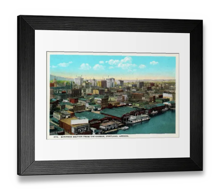 Framed Print : Portland, Oregon, USA - Business Section from the Harbour Framed Print : Portland, Oregon, USA - Business Section from the Harbour