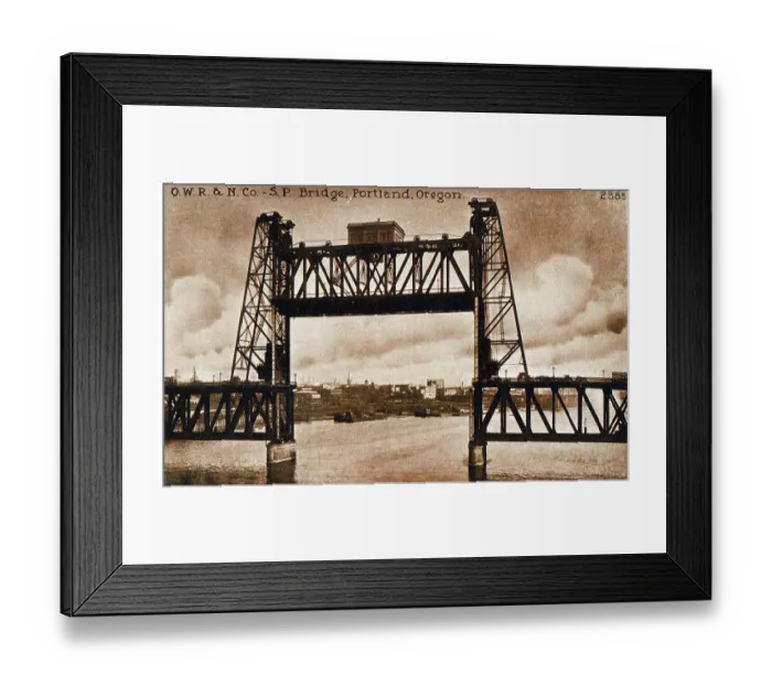 Framed Print : O. W. R. and N. Co. - S. P. Bridge, Portland, Oregon, USA Framed Print : O. W. R. and N. Co. - S. P. Bridge, Portland, Oregon, USA