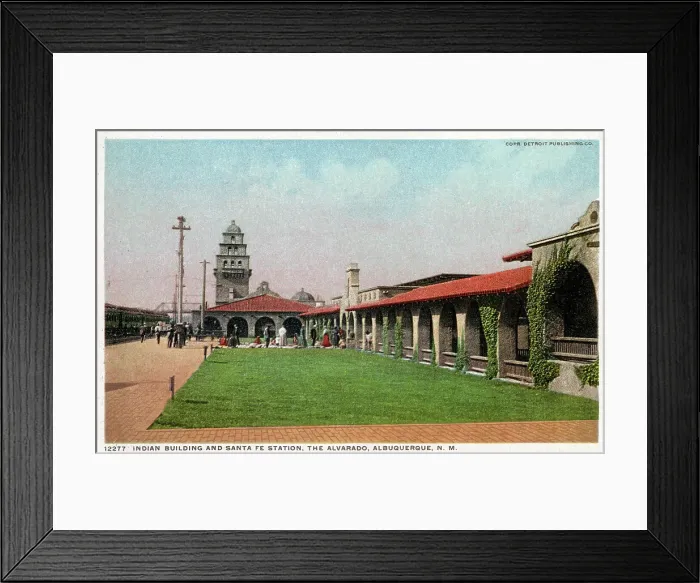 Framed Print : Albuquerque, New Mexico, Indian Building - Santa Fe Station Framed Print : Albuquerque, New Mexico, Indian Building - Santa Fe Station