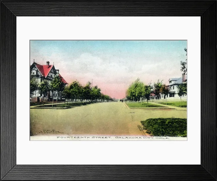 Framed Print : Fourteenth (14th) Street, Oklahoma City, Oklahoma, USA Framed Print : Fourteenth (14th) Street, Oklahoma City, Oklahoma, USA