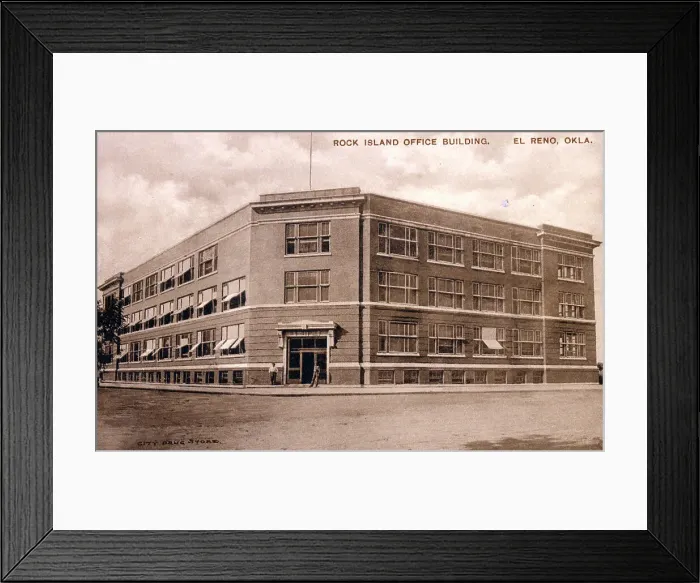 Framed Print : Rock Island Office Building, El Reno, Oklahoma, USA Framed Print : Rock Island Office Building, El Reno, Oklahoma, USA