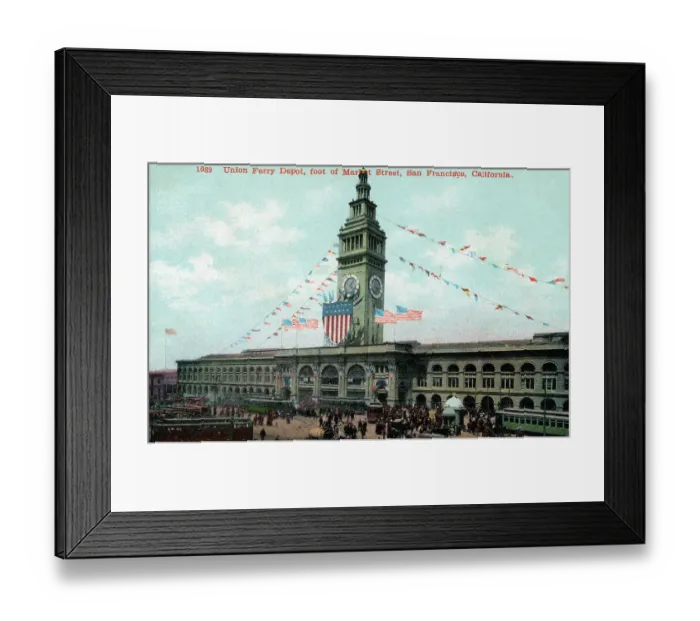 Framed Print : Union Ferry Depot, Market Street, San Francisco, California Framed Print : Union Ferry Depot, Market Street, San Francisco, California