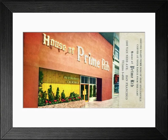 Framed Print : House of Prime Rob Resturant facade, San Francisco Framed Print : House of Prime Rob Resturant facade, San Francisco
