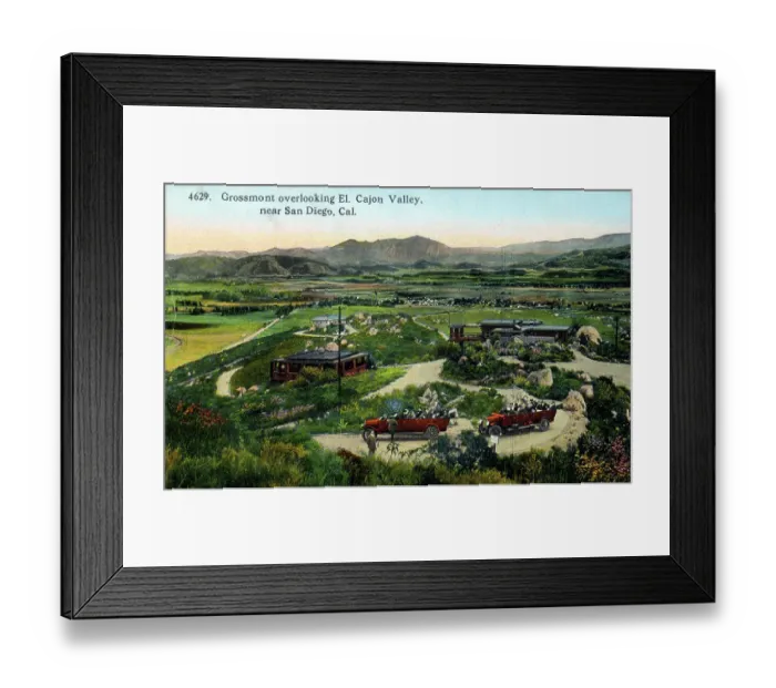 Framed Print : Grossmont overlooking El Cajon Valley, near San Diego Framed Print : Grossmont overlooking El Cajon Valley, near San Diego