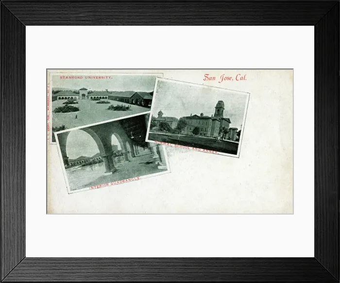 Framed Print : Montage of inset scenes around San Jose, California, USA Framed Print : Montage of inset scenes around San Jose, California, USA